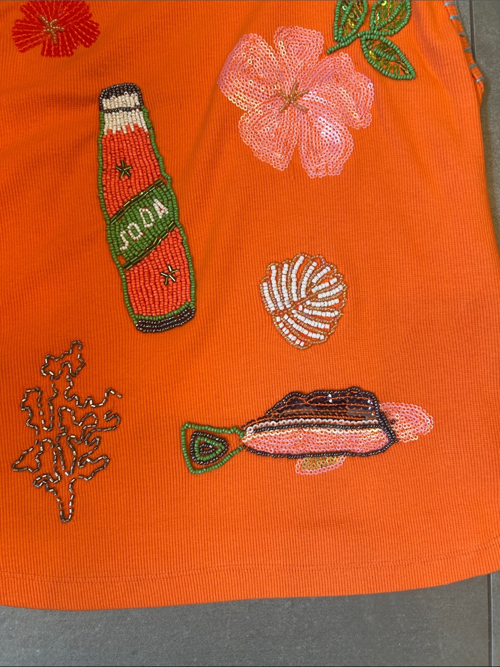 Urban Outfitters Sequined Racer Back Tank Top - Picture 7 of 14